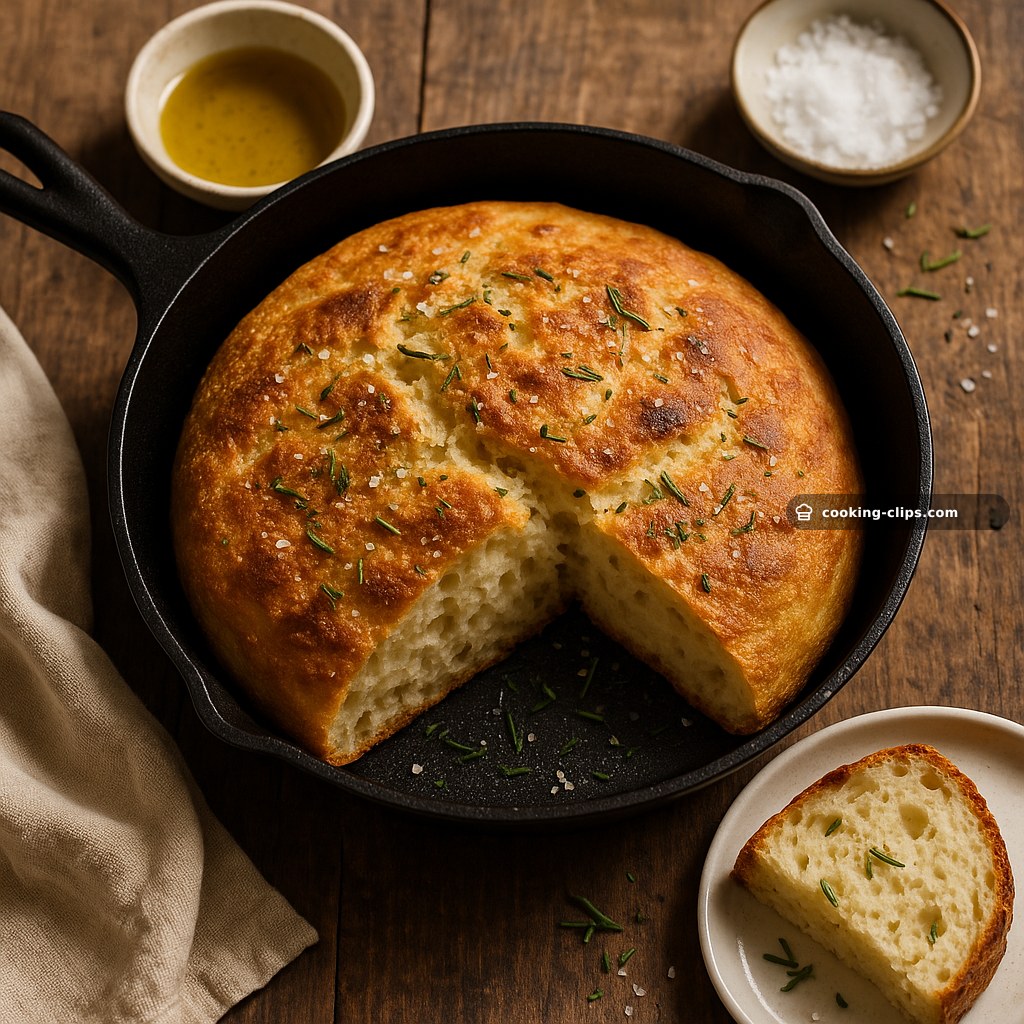 No-Knead Olive Oil Skillet Bread — Snack recipe