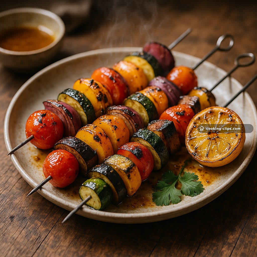 Grilled Vegetable Skewers with Lemon-Garlic Herb Marinade — Lunch recipe