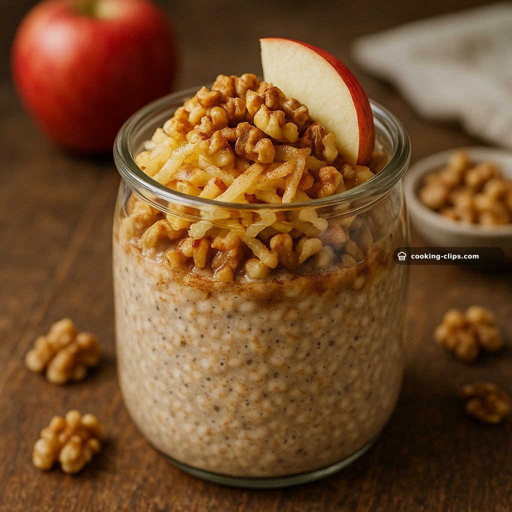 Apple Cinnamon Overnight Oats with Walnuts