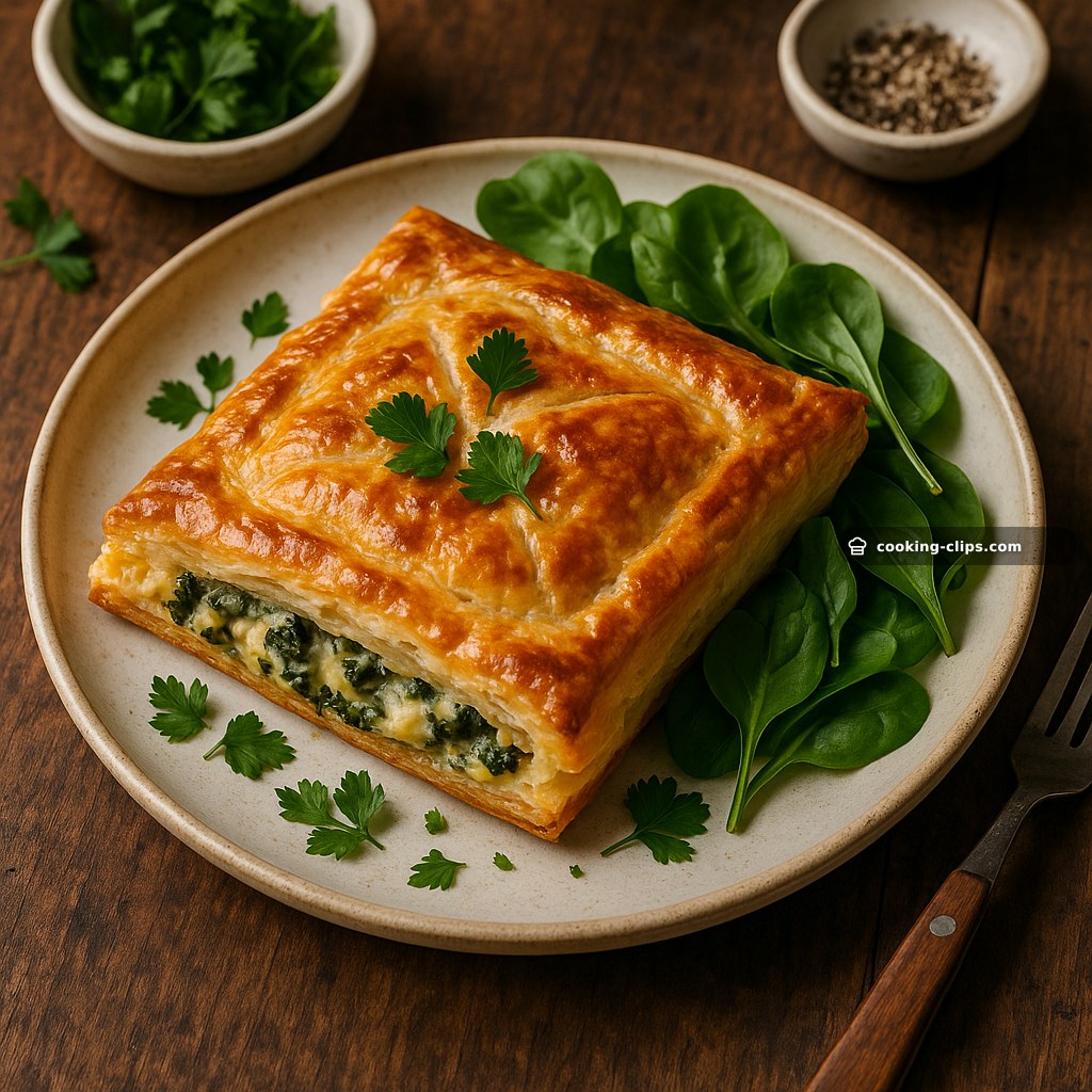 Spinach & Cheese Puff Pastry Pie — Lunch recipe