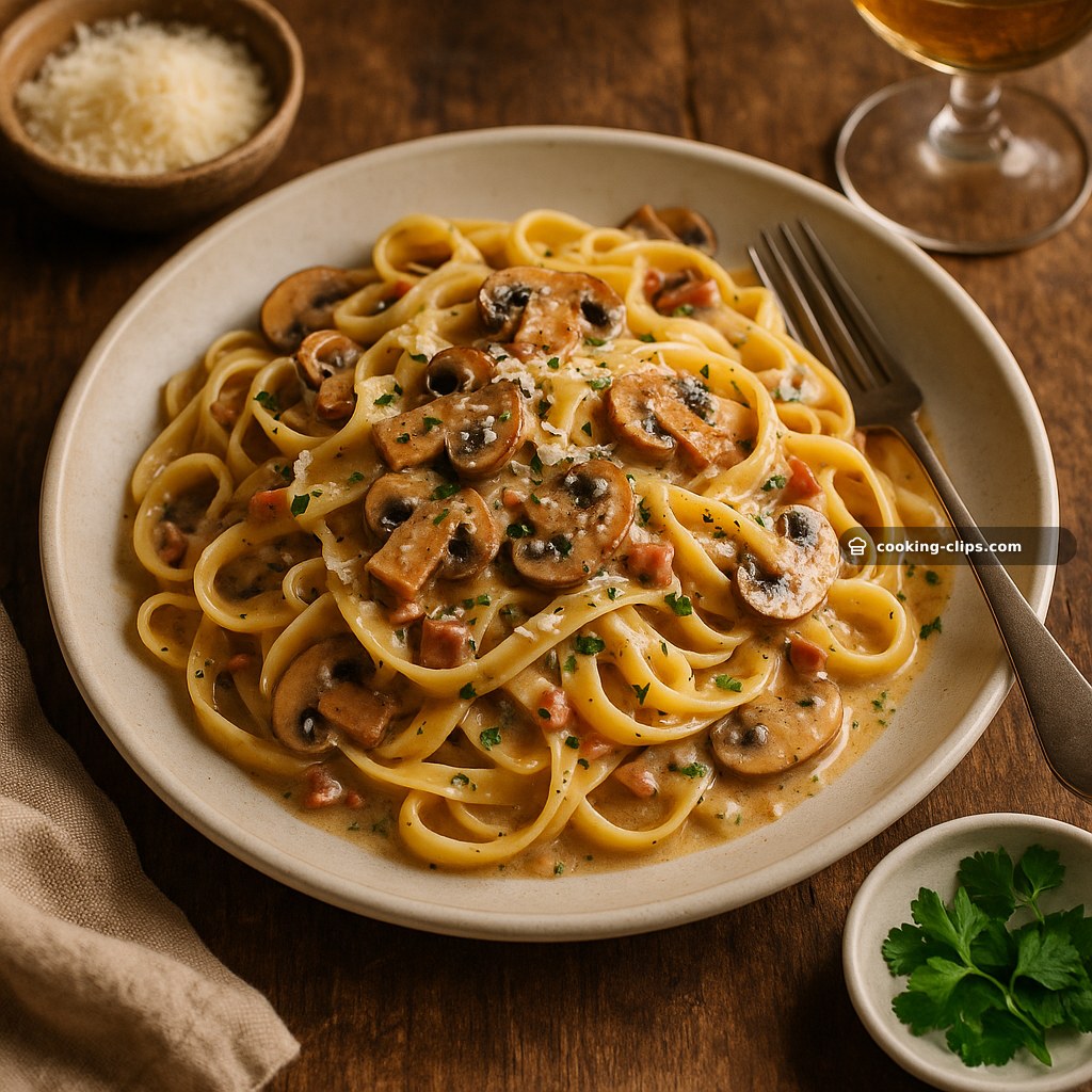 Fettuccine Boscaiola — Dinner recipe