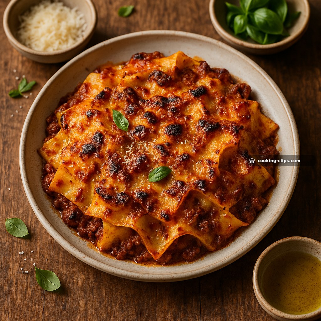 Pappardelle al Forno al Ragù di Manzo — Dinner recipe