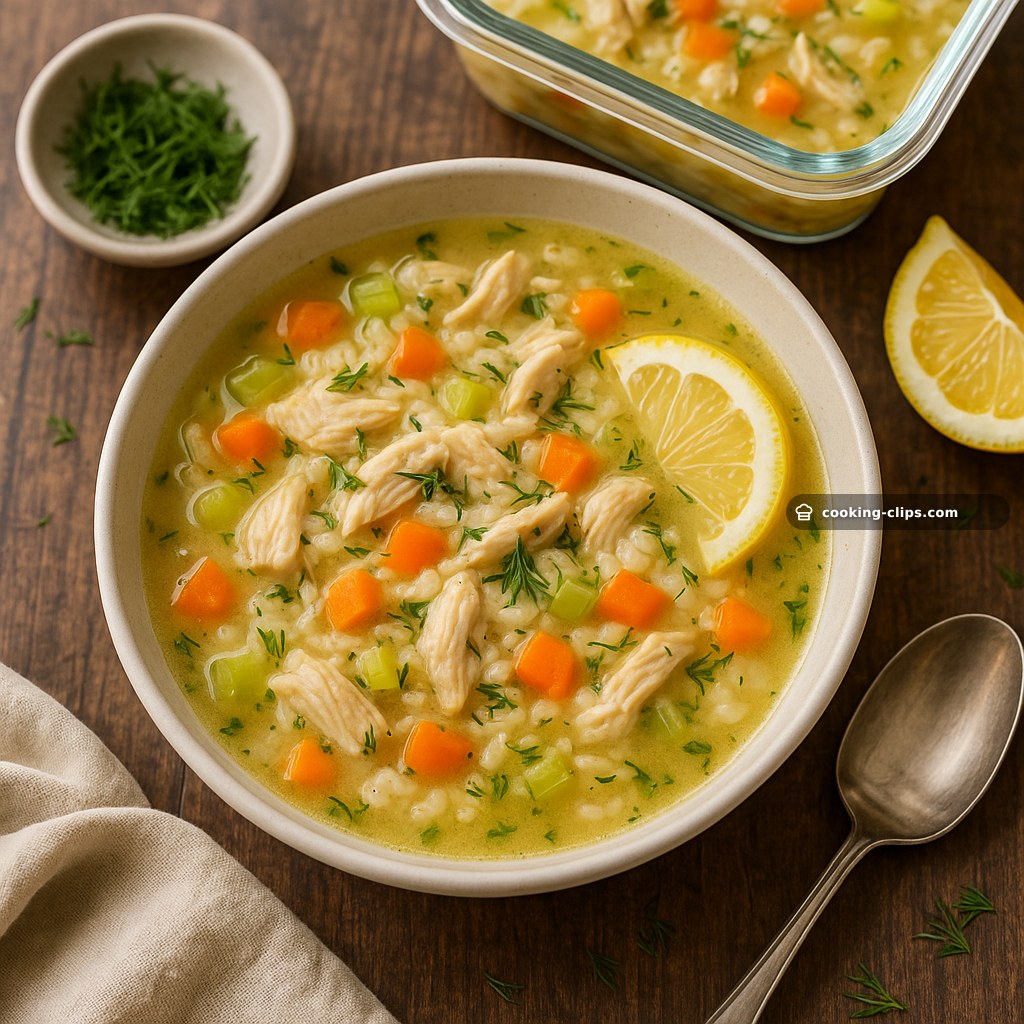 Lemon-Dill Chicken & Rice Soup (Meal Prep) — Lunch recipe