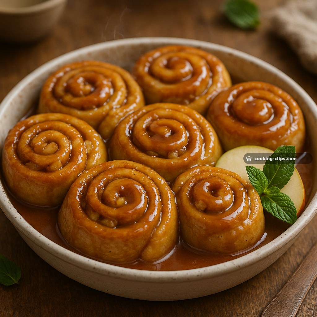 Apple Pie Scrolls with Caramel Glaze