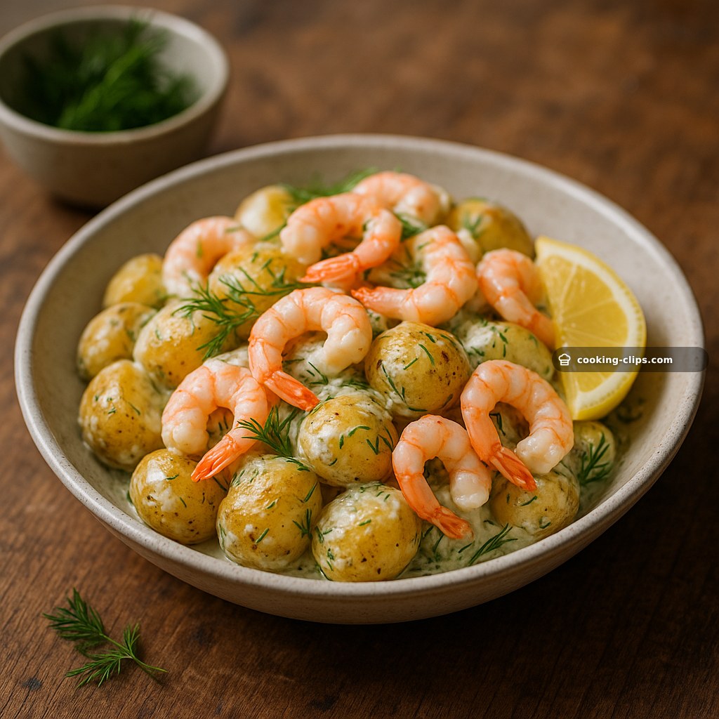Svensk Dillpotatis- och Räksallad