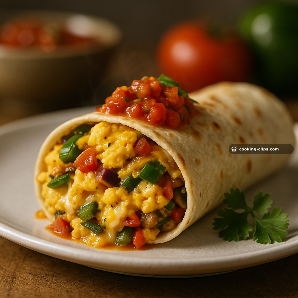 Burrito de Desayuno de Huevo y Verduras — Breakfast recipe