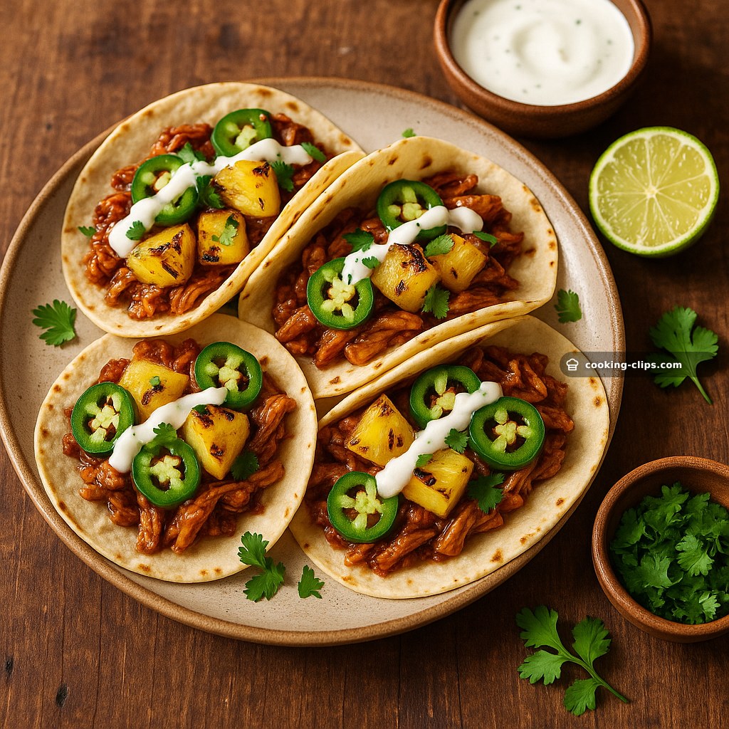 BBQ Pineapple Jalapeño Chicken Tacos — Dinner recipe