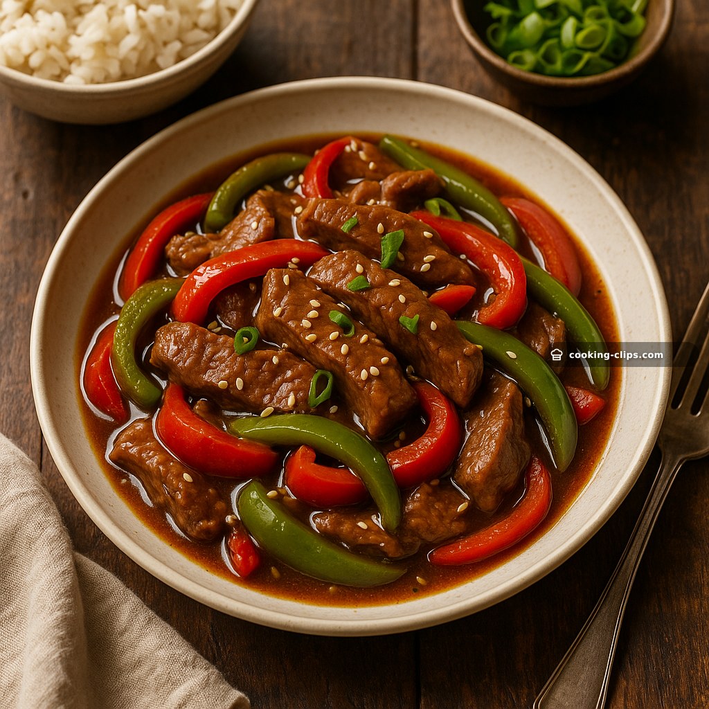 Slow-Cooked Chinese Pepper Steak — Dinner recipe