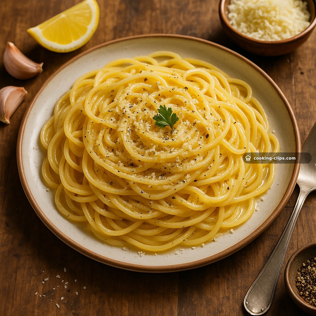 Lemon Garlic Spaghetti — Dinner recipe