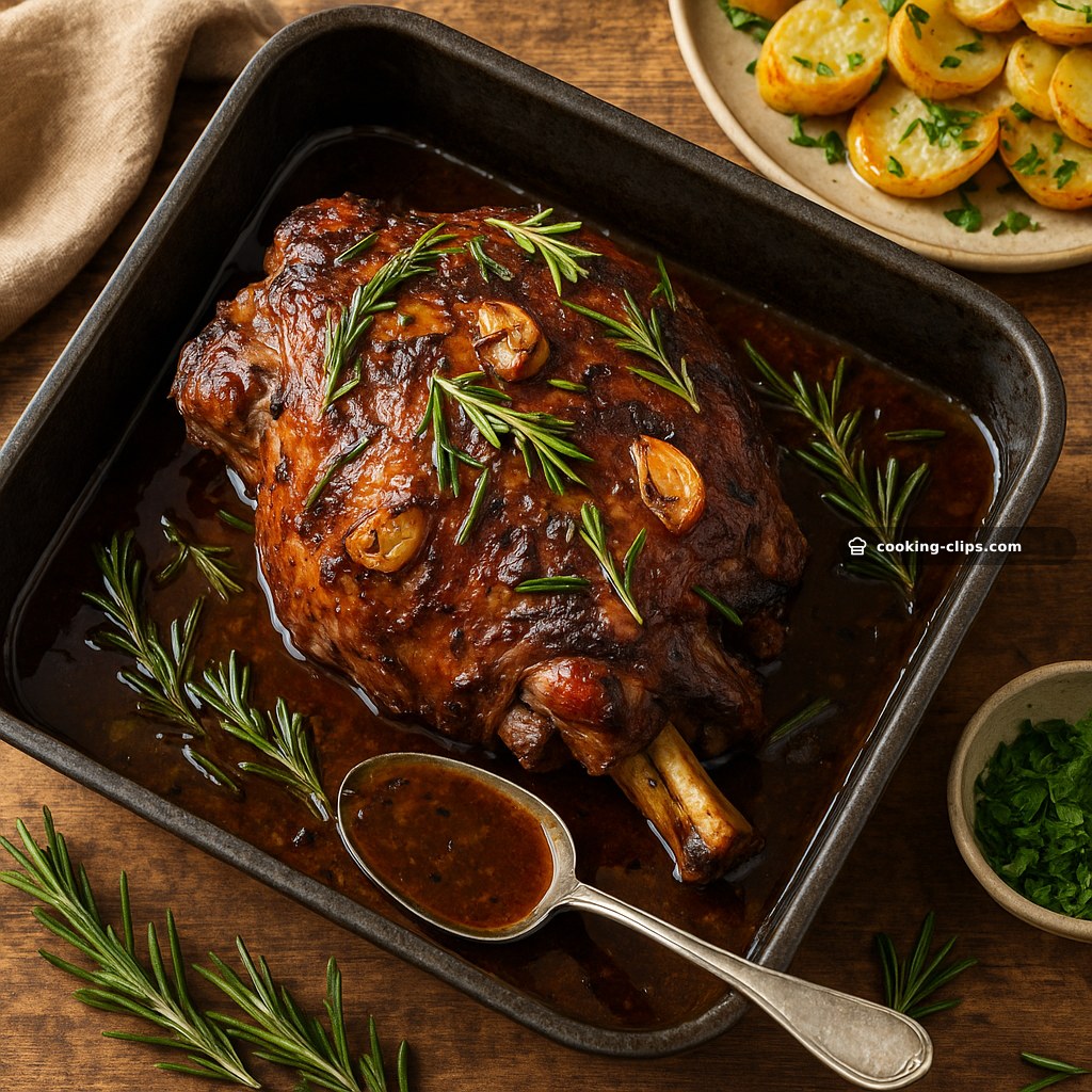 Slow-Roasted Garlic & Rosemary Lamb Shoulder — Dinner recipe