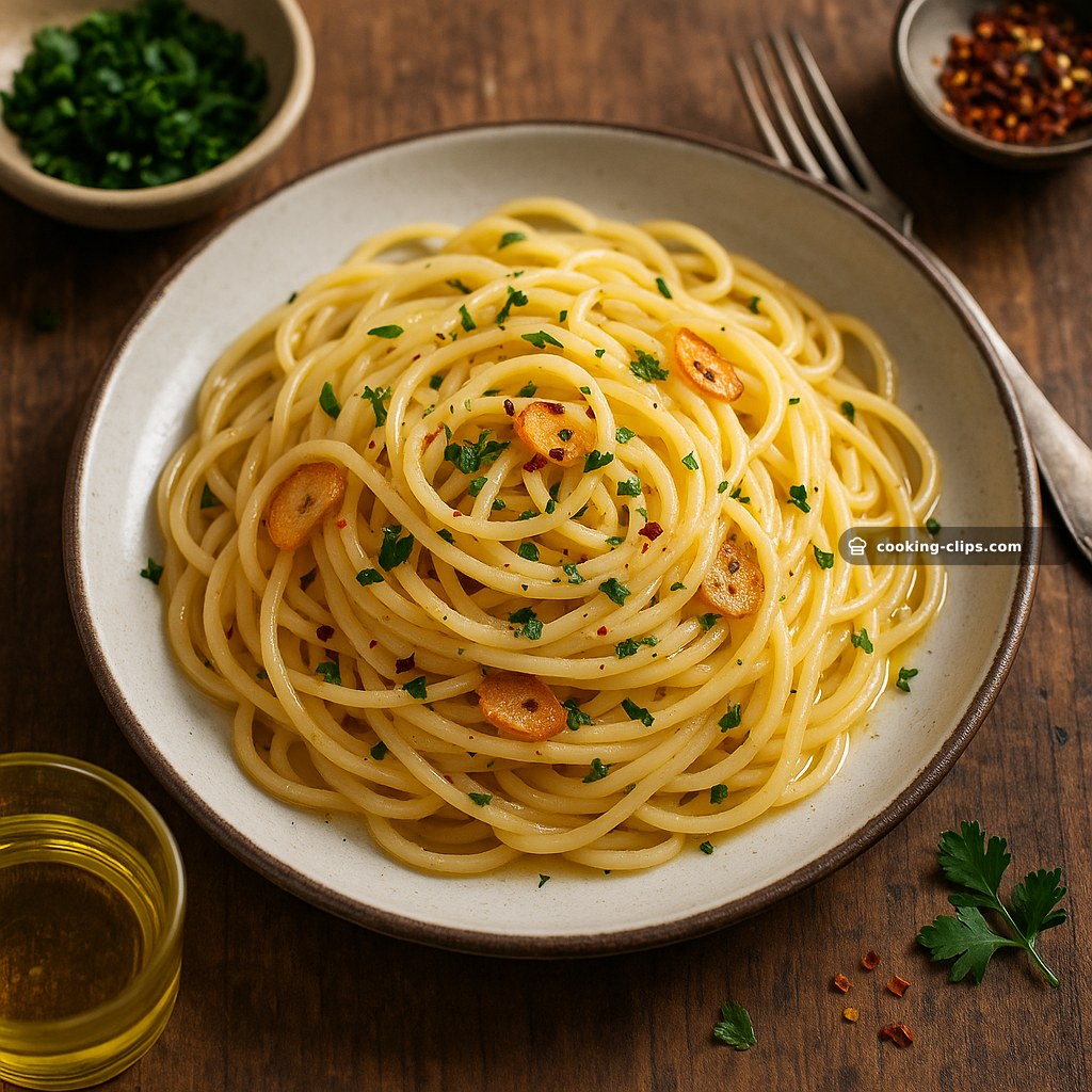 Spaghetti Aglio e Olio (ABCDEF Edition) — Dinner recipe