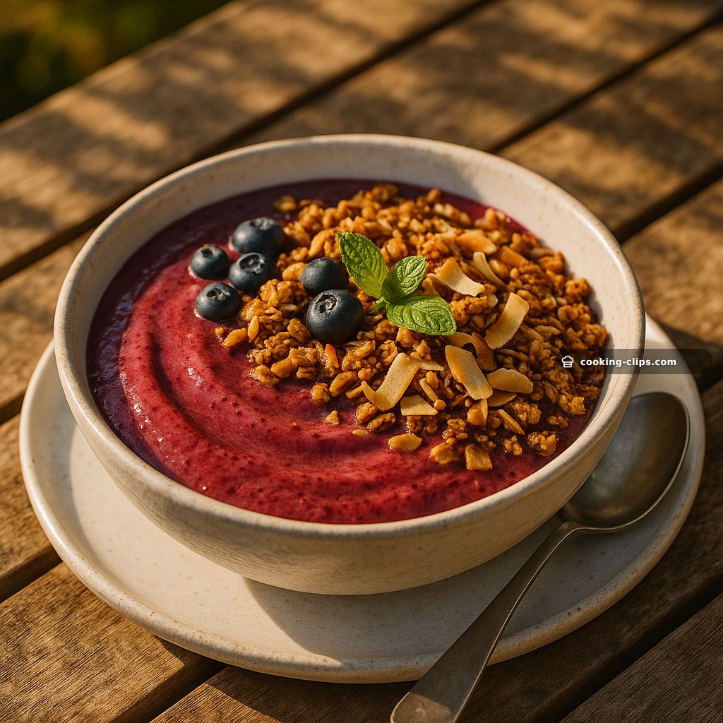 Berry Smoothie Bowl with Granola & Toasted Coconut
