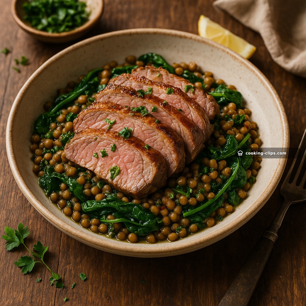 Warm Lamb, Lentil & Spinach Bowl — Dinner recipe