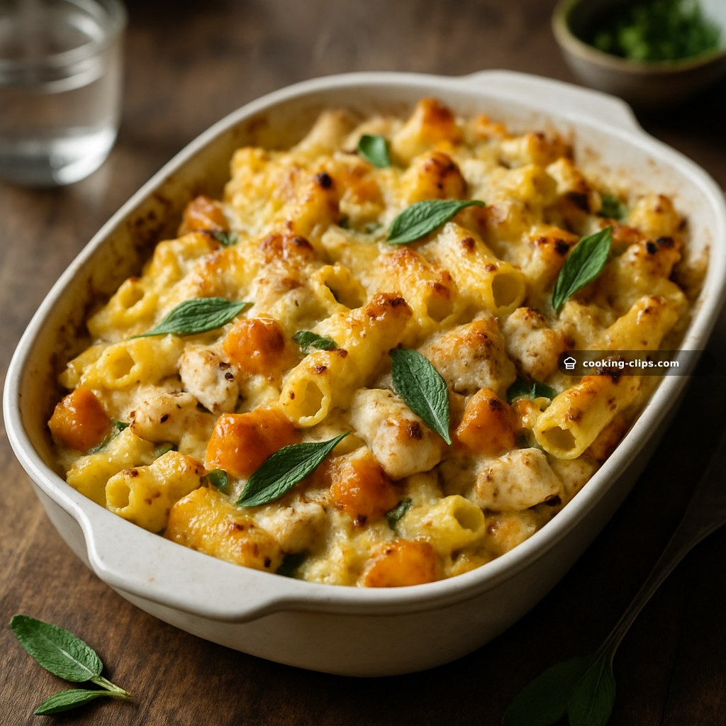 Creamy Chicken, Pumpkin & Sage Pasta Bake — Dinner recipe