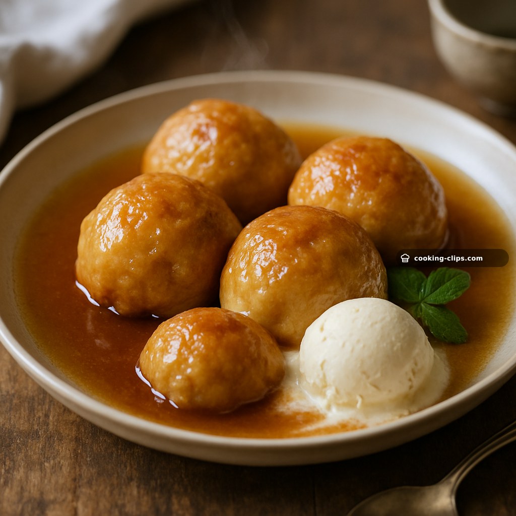 Golden Syrup Dumplings with Vanilla Ice Cream — Dinner recipe