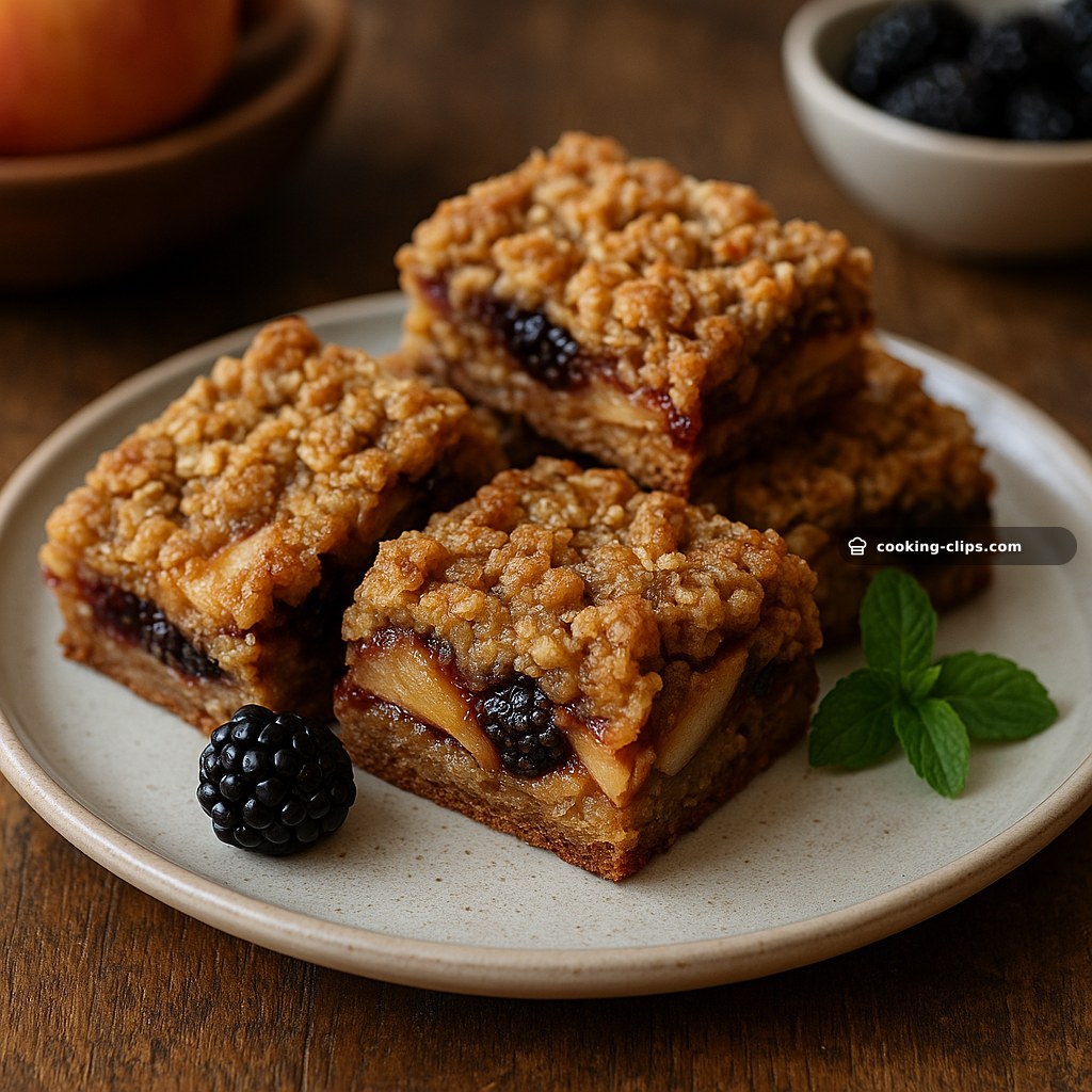 Blackberry-Apple Oat Crumble Bars — Snack recipe