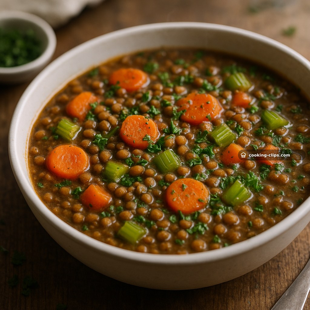 Herby Lentil Soup with Carrots & Celery