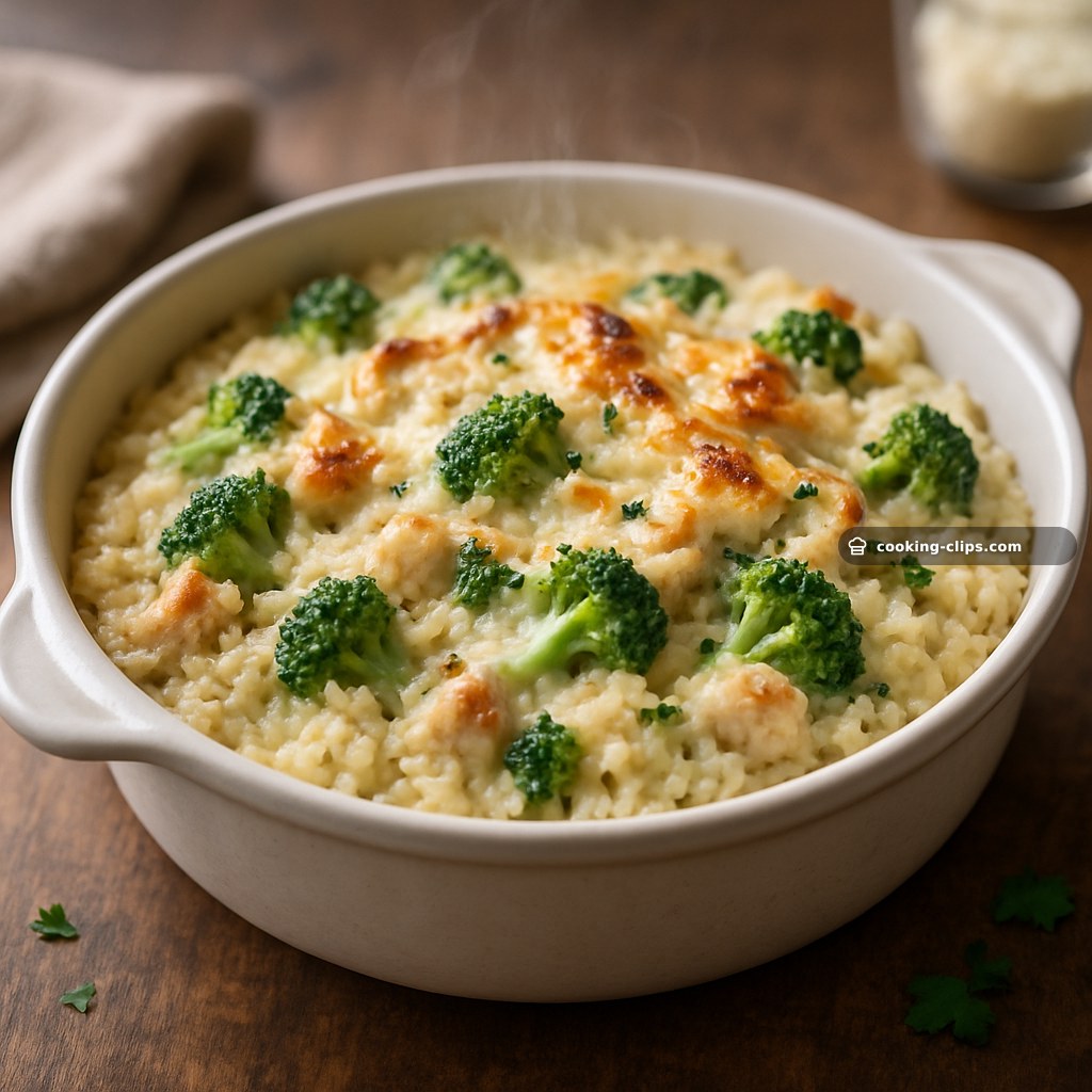 Chicken, Broccoli & Rice Alfredo Bake — Dinner recipe