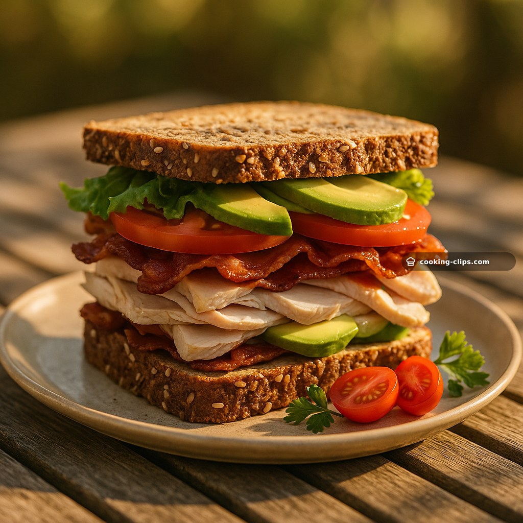 Turkey & Avocado Club Sandwich on Whole Grain