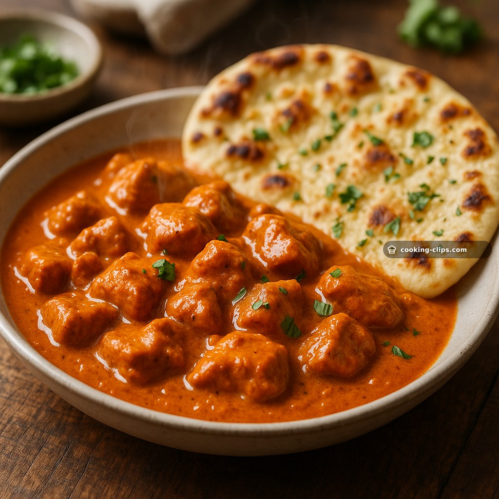 Butter Chicken with Garlic Naan — Dinner recipe