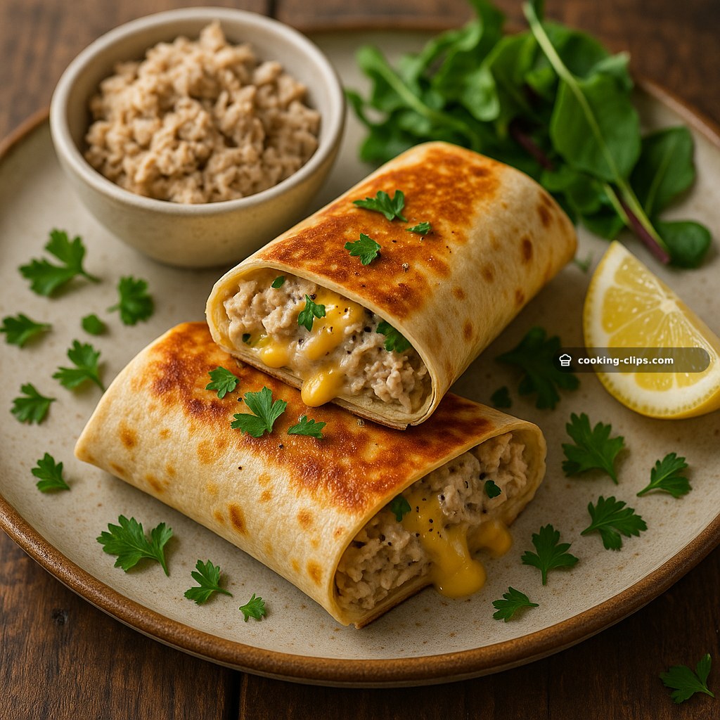 Lemon Pepper Tuna Melt Wraps — Lunch recipe