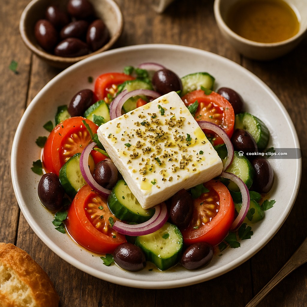 Horiatiki (Greek Salad) — Lunch recipe