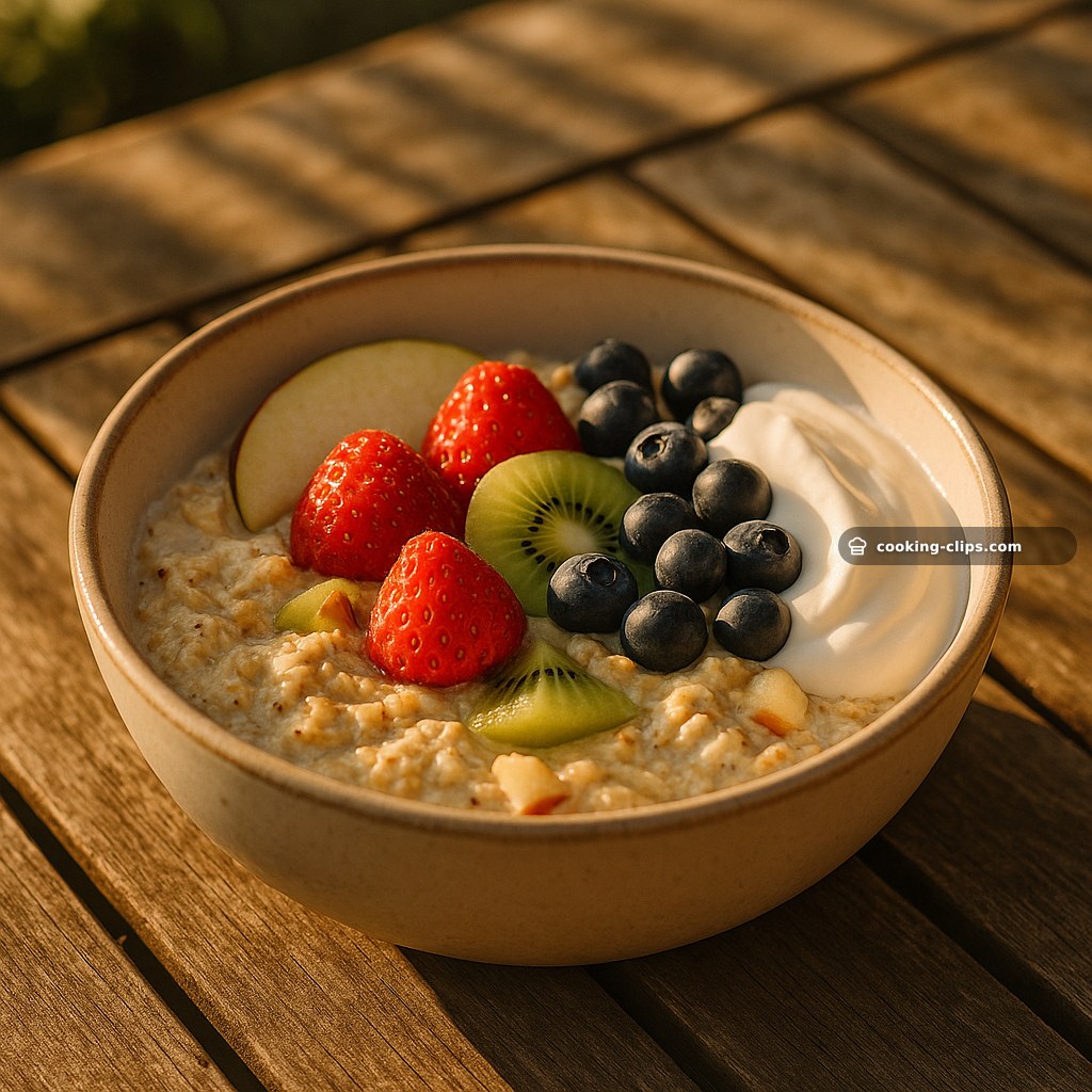 Bircher Müesli con Frutta Fresca & Greek Yogurt — Breakfast recipe