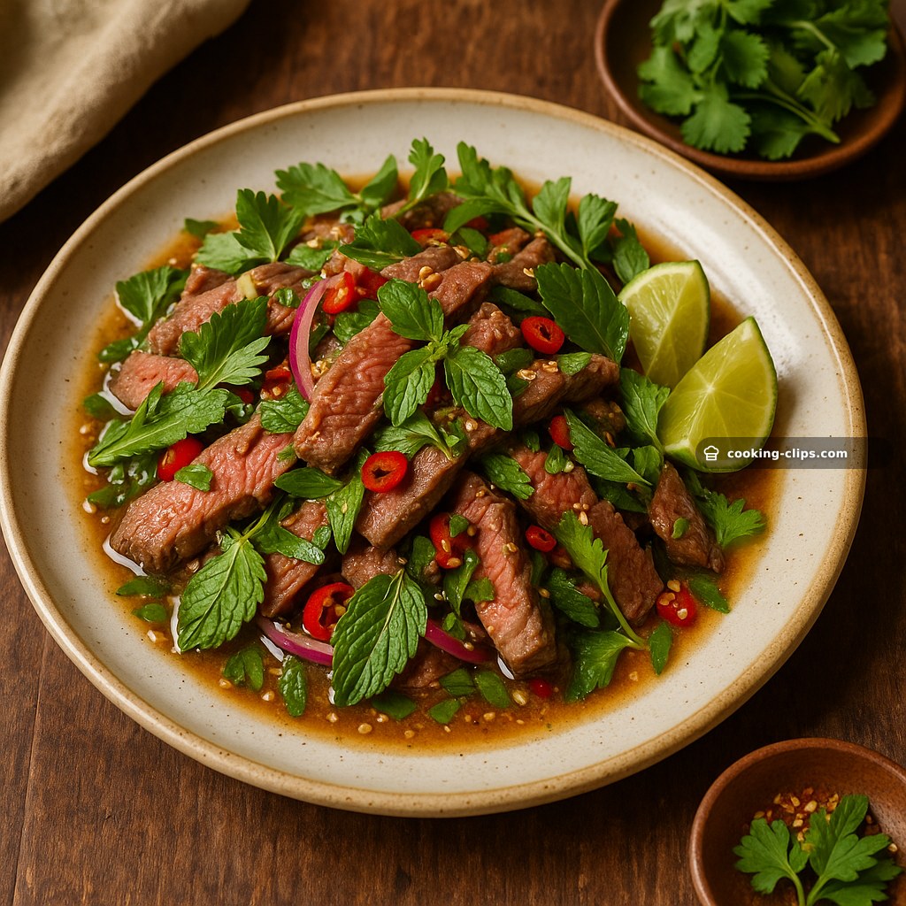ยำเนื้อย่าง (Thai Grilled Beef Salad) — Lunch recipe