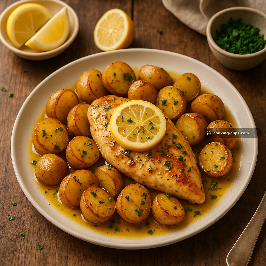 One-Pan Lemon Garlic Chicken & Potatoes — Dinner recipe