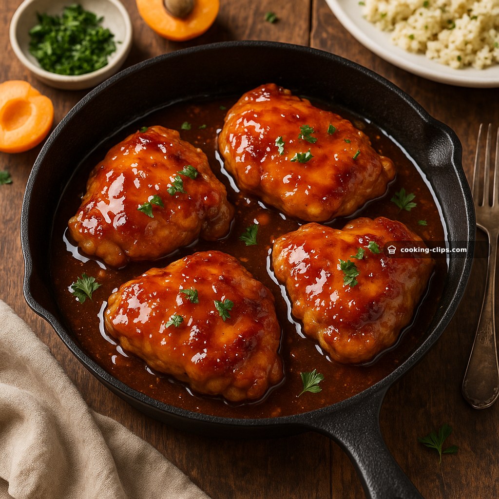 Apricot Chicken (Sticky Skillet-Glazed) — Dinner recipe