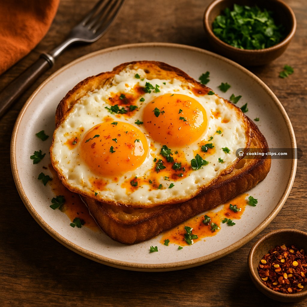 Lazy-Sunday Chili-Butter Eggs on Crispy Toast — Breakfast recipe
