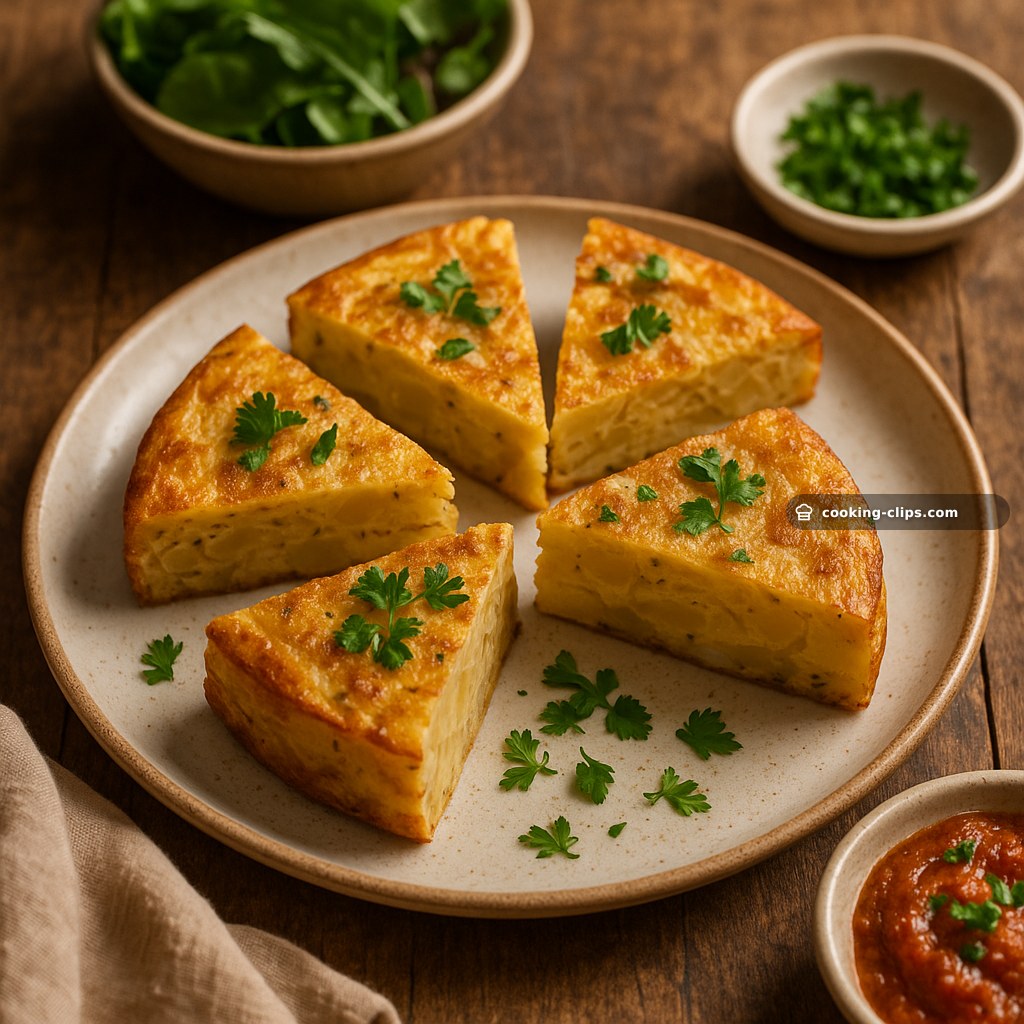 Tortilla Española al Horno (Healthy Spanish Omelette Wedges) — Snack recipe