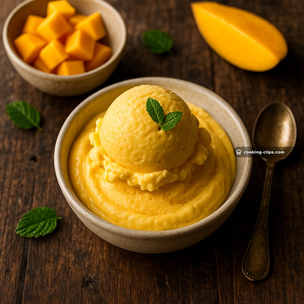No-Churn Mango Ice Cream — Dessert recipe