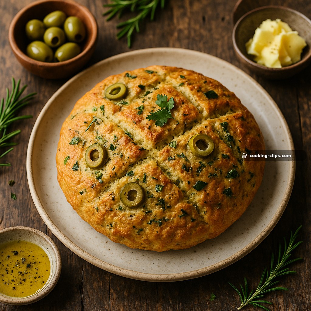 Olive & Herb Aussie Damper — Breakfast recipe