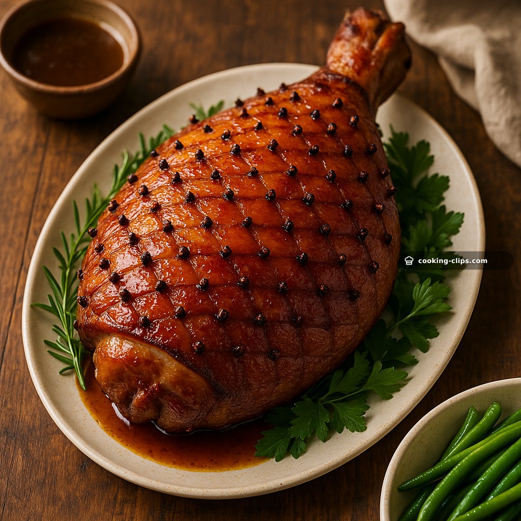 Australian Glazed Whole Ham Leg (Studded with Cloves) — Dinner recipe