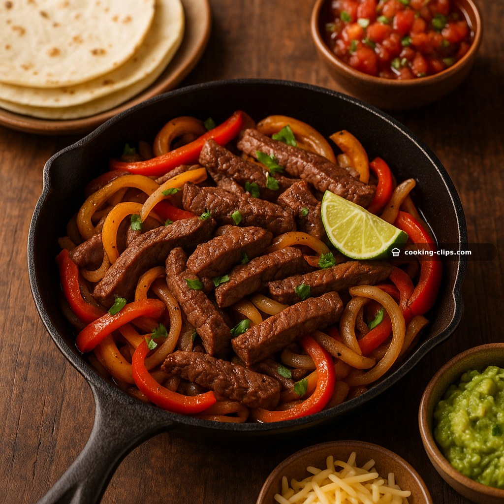 Fajitas de Res (Beef Strip Skillet Fajitas) — Dinner recipe