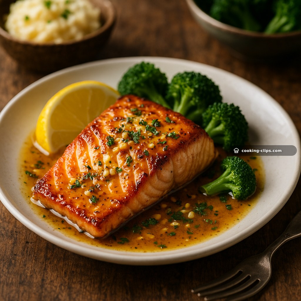 Garlic-Butter Pan-Seared Salmon — Dinner recipe