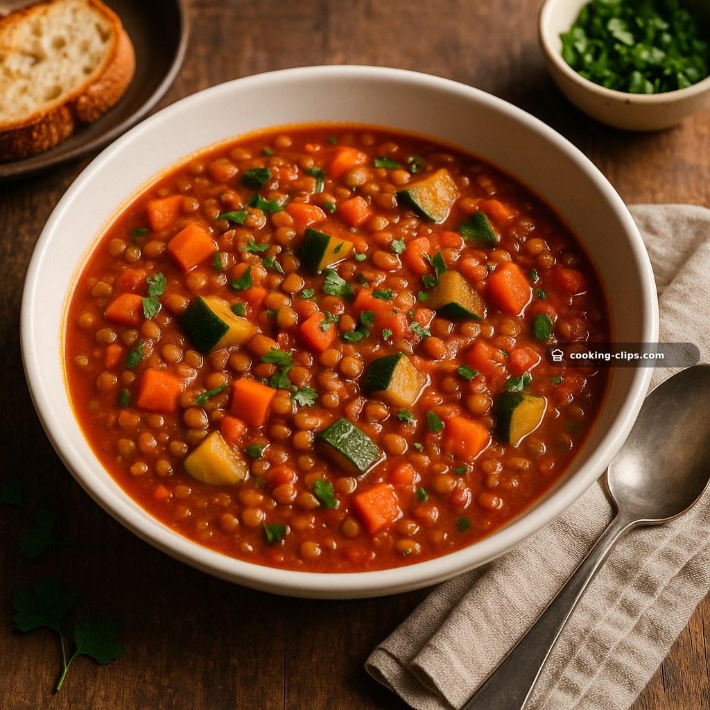 Freezer-Friendly Lentil & Vegetable Tomato Stew — Dinner recipe