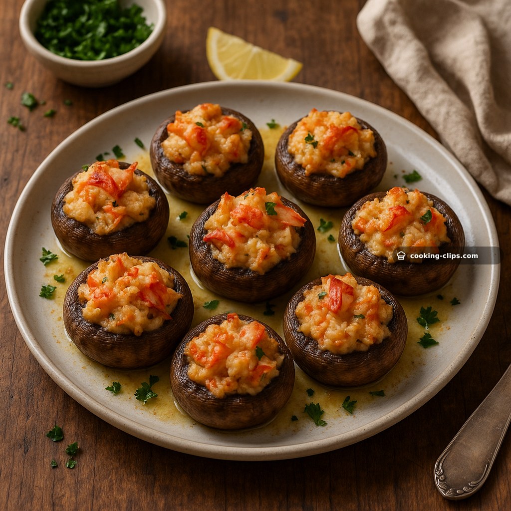 Tasmanian Lobster & Crab Stuffed Mushrooms — Dinner recipe