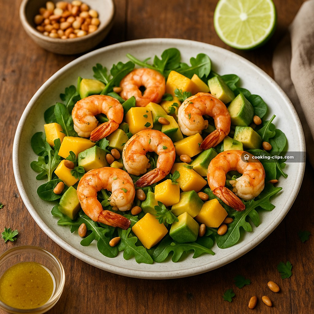 Prawn, Mango & Avocado Salad with Roasted Pine Nuts — Lunch recipe
