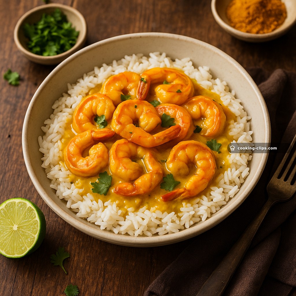 Curried Coconut Prawns & Rice — Dinner recipe