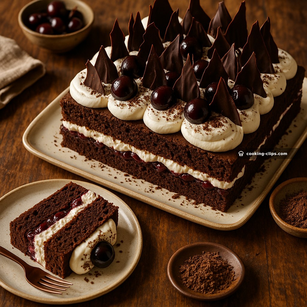 Schwarzwälder Kirschtorte (Extravagant Black Forest Sheet Cake) — Dessert recipe