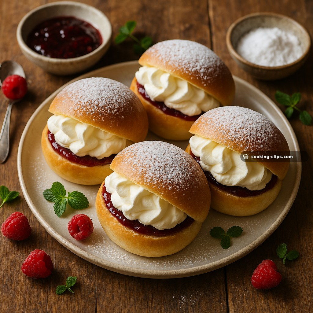 Aussie Cream Buns — Dessert recipe