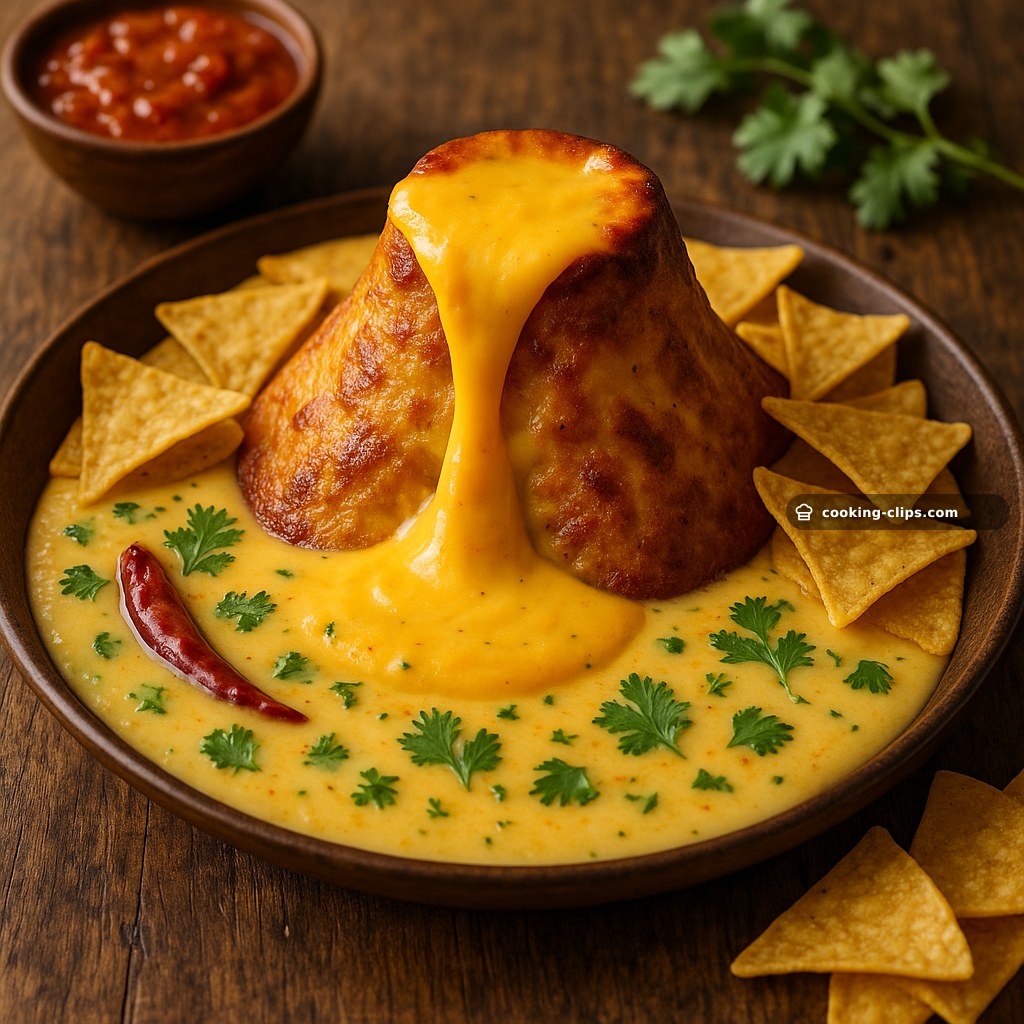 Cheesy Volcano Dip (Eruption Pour) — Snack recipe