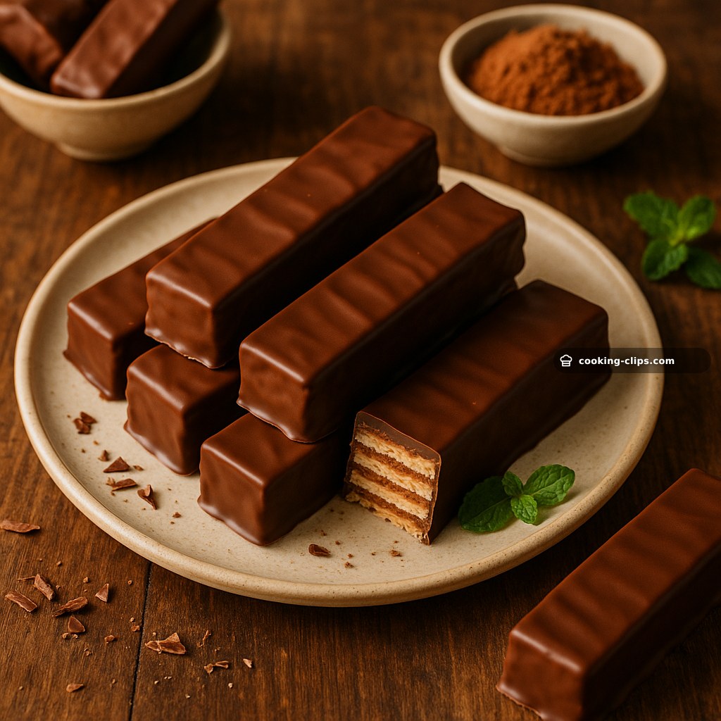 Homemade KitKat-Style Chocolate Wafer Bars — Dessert recipe