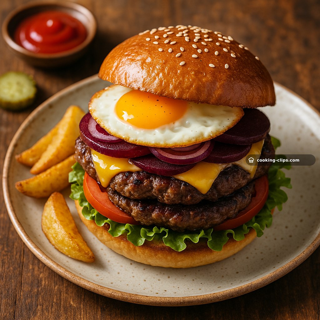Classic Aussie Beef Burger (with “The Lot” Option) — Lunch recipe