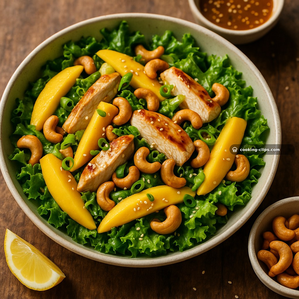 Mango Cashew Chicken Salad (with Sesame-Ginger Dressing) — Lunch recipe