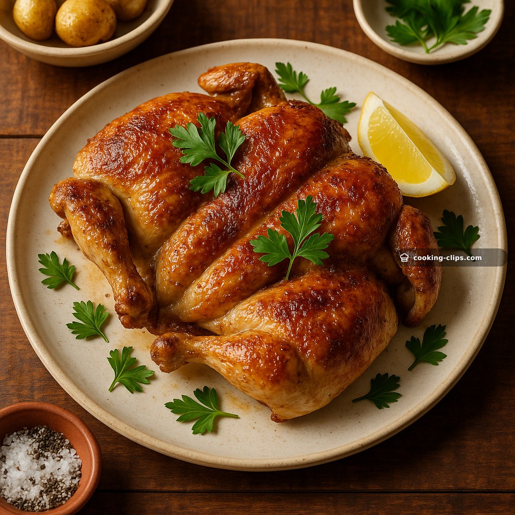 Pollo al Mattone (Brick Chicken) with Crispy Skin — Dinner recipe