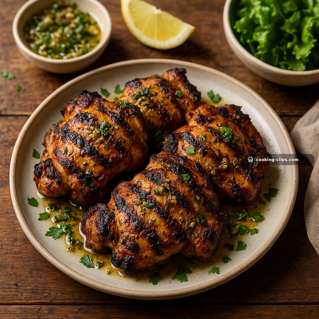 BBQ Garlic-Oregano Chicken Thighs — Dinner recipe