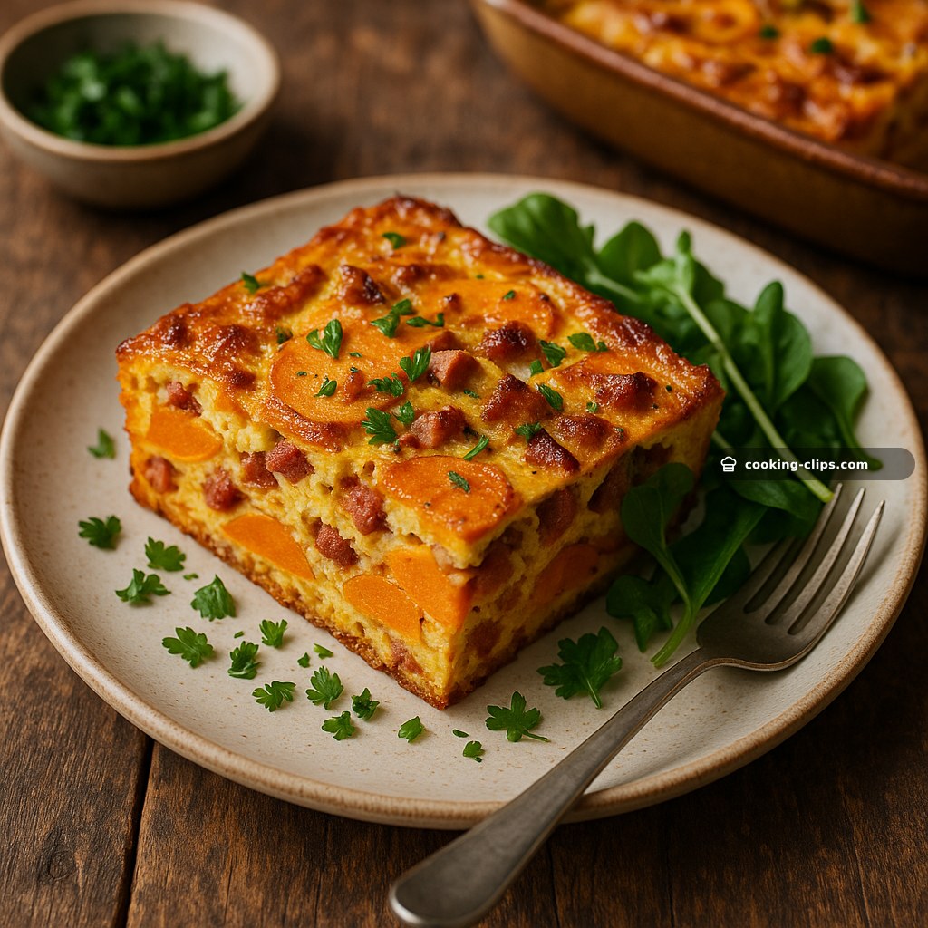 Sweet Potato & Bacon Slice — Lunch recipe